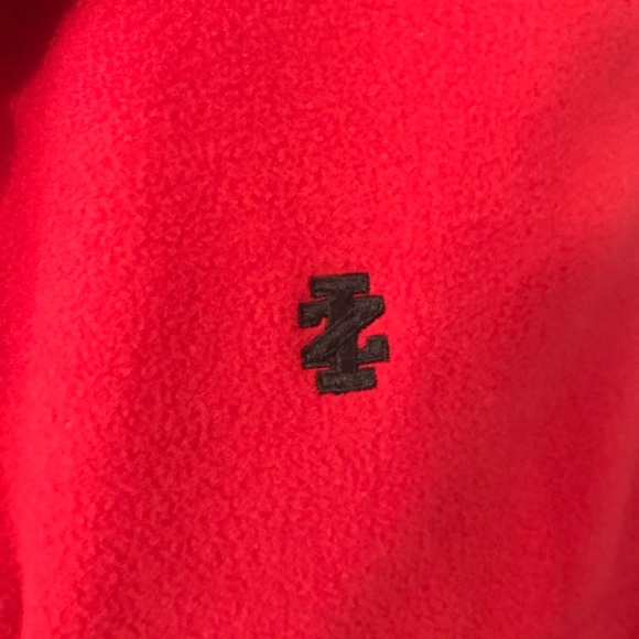 Izod NWT Red Fleece Zip Up Vest - Picture 6 of 6